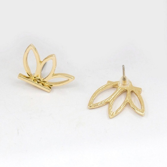 Last pair‼Bar & Lotus Flower Earrings - Picture 4 of 4